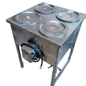 4 Pot Bain Marie Round Pot Stainless Steel Electric Food Warmer