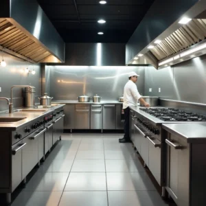 Commercial stainless steel food and pharma equipment manufactured in Mumbai, India – bain marie, dosa bhatti, deep fryer, idli steamer, and commercial kitchen setup.